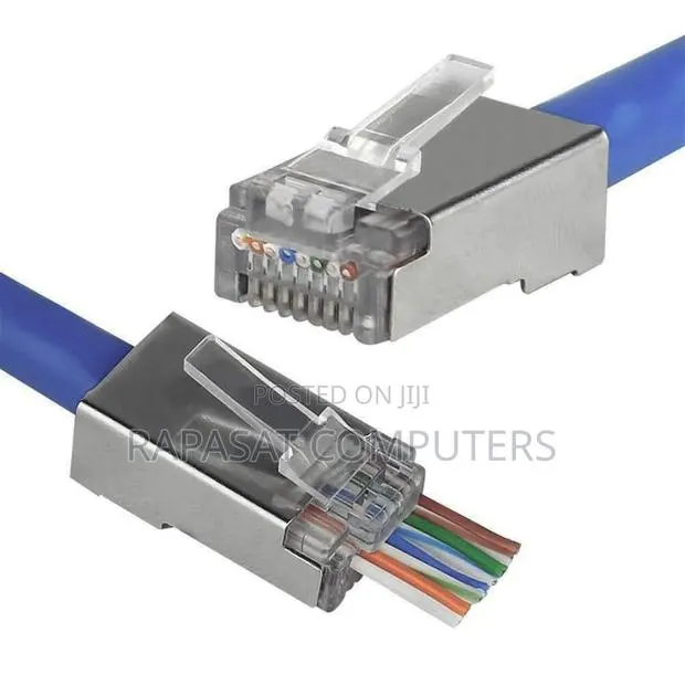 Shielded Pass Through Cat 6 RJ45 Connectors (1000pcs/Bag) · Photo 1
