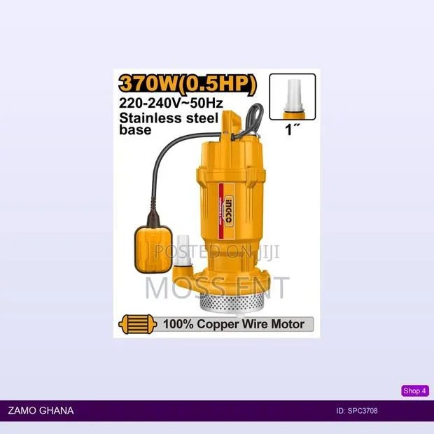 Submersible Pump 370w 0.5hp Stainless - Spc3708 · Photo 1