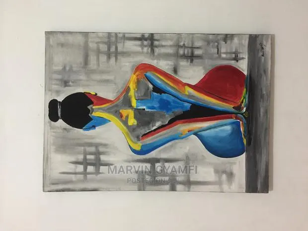 Female Exotic Painting 38x20 on Canvas · Photo 1