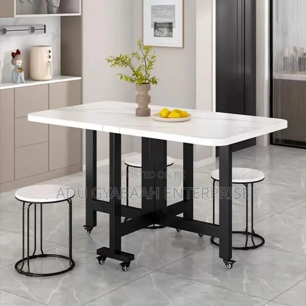 Modern Foldable Dining Table (Mobile & Space-Saving) · Photo 1