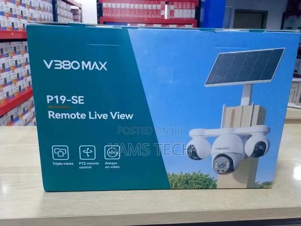 V380 Max 3lens 4G Sim PTZ Solar Camera Human Tracking Support · Photo 1