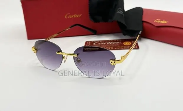 Cartier Rimless Oval-frame Gold-tone Sunglasses · Photo 1