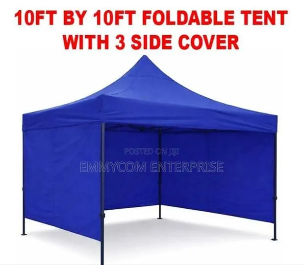 10 Feet By 10 Feet Foldable Tent With 3 Sides Cover · Photo 1