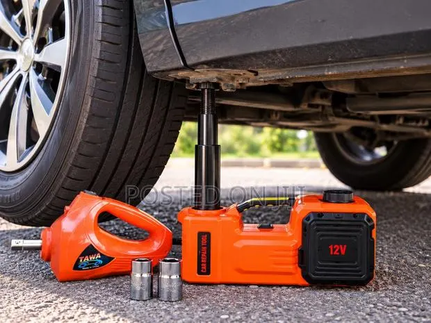 Electric Car Jack With Impact Wrench Complete Car Repair Kit Tire Pump · Photo 1