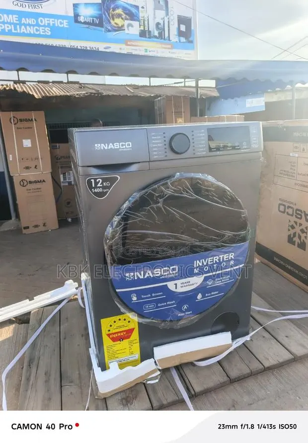 Nasco 12KG Front Load Washing Machine.