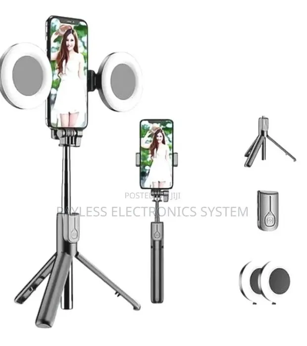 Z6d Selfie Stick Tripod With Wireless Remote and Ring Light · Photo 1