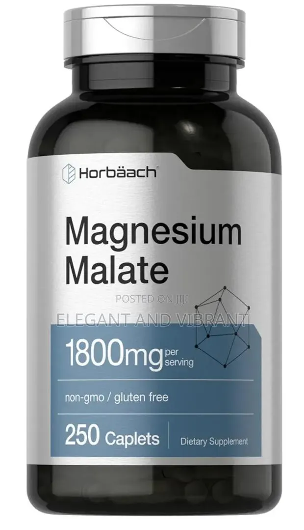 Magnesium Malate | 1800mg | 250 Caplets · Photo 1