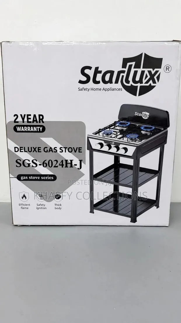 Starlux Deluxe 4-Burner Gas Stove With Stand SGS-6024H-J · Photo 1