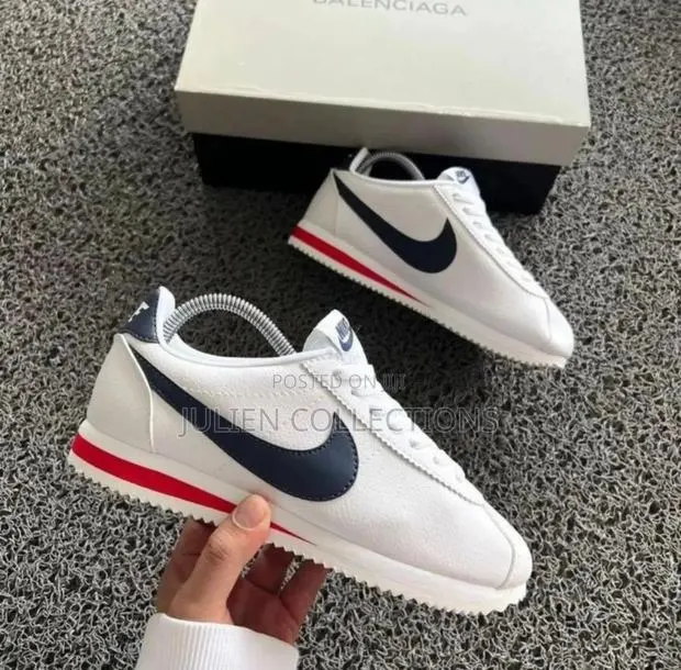 Nike Classic Cortez White Midnight Blue N Red · Photo 1