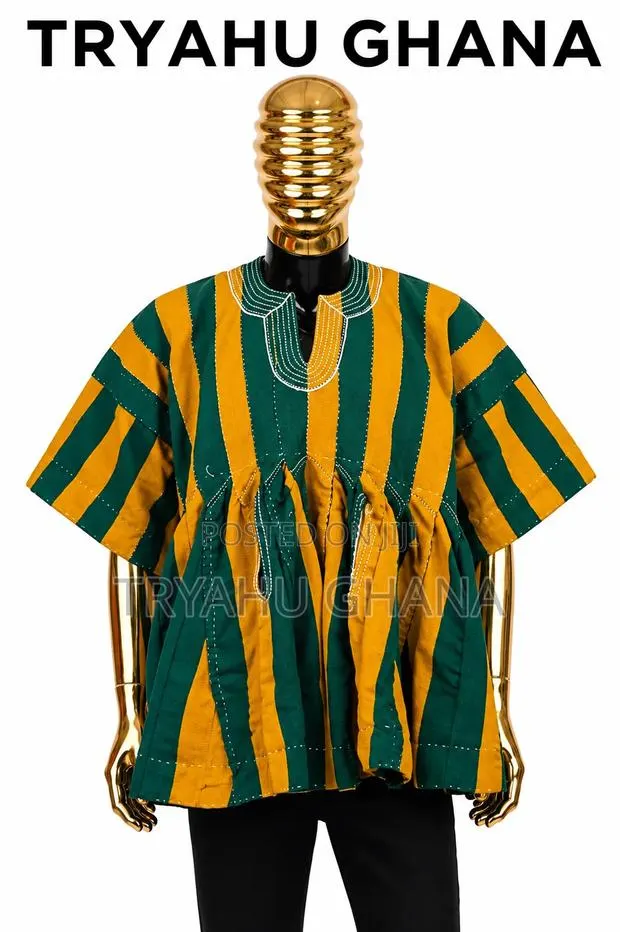 Quality Men's Gold and Green Fugu Smock for Sale · Photo 1