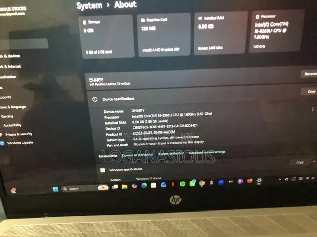 Laptop HP Pavilion 13 8GB Intel Core i5 SSD 256GB · Photo 1
