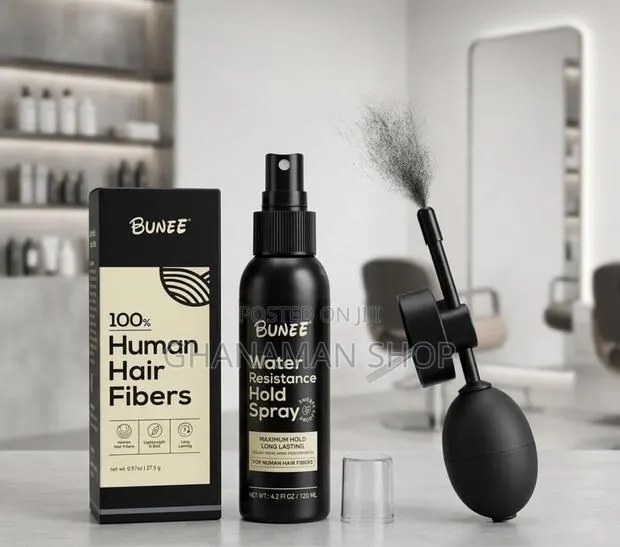 100% Real Human Hair Fiber + Water Resistant Holding Spray · Photo 1