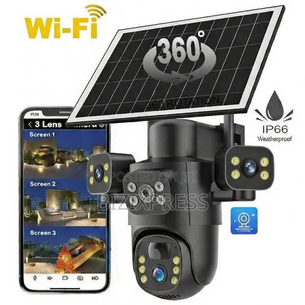Triple Lens Wi-Fi Solar Camera · Photo 1