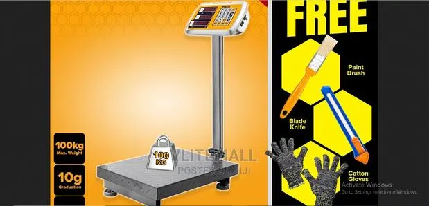 INGCO 100KG Rechargeable Electronic Scale HESA31003 · Photo 1