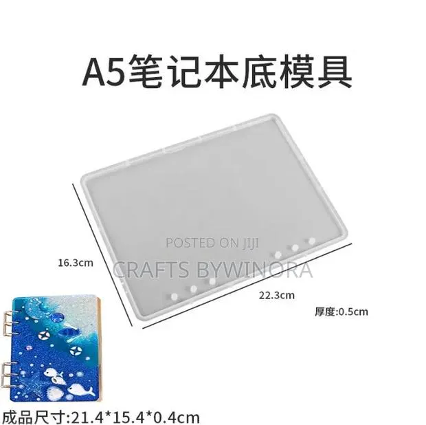 A5 Book Mold – 2-Piece Front & Back Mold for Epoxy Resin · Photo 1