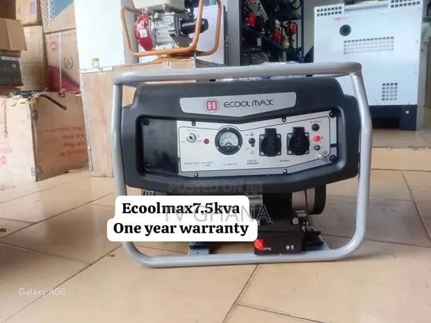 Ecoolmax 7.5kVA Key Start Silent Petrol Generator – 100% Copper 7.5kva · Photo 1