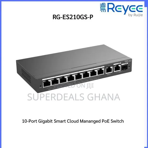 Ruijie Rg-es210gs-p 10-port Gigabit Smart Cloud Managed Poe Switch · Photo 1
