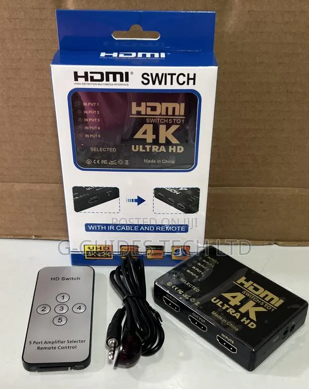 5-Port Hdmi Switch, 5-Input 1-Output Hdmi Switcher · Photo 1