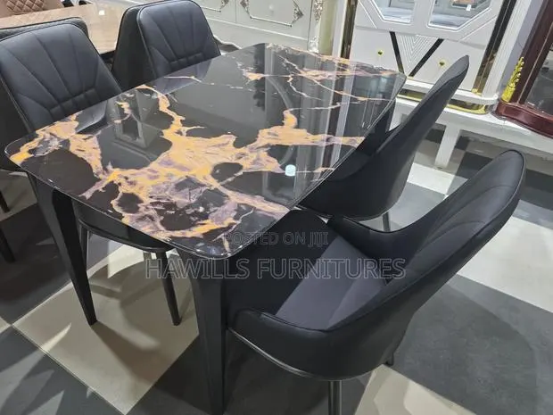 Marble Dining Table Set With Four Chairs · Photo 1