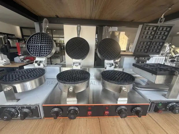 Commercial Stainless Steel Double Waffle Machine · Photo 1