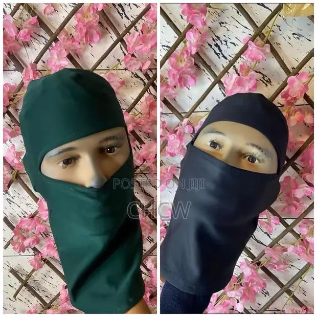 Two Pieces of Stretchy Balaclava Ski Mask (Green and Black)