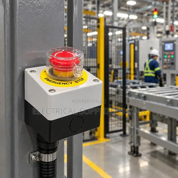 Emergency Stop Push Button With Protective Cover · Photo 1