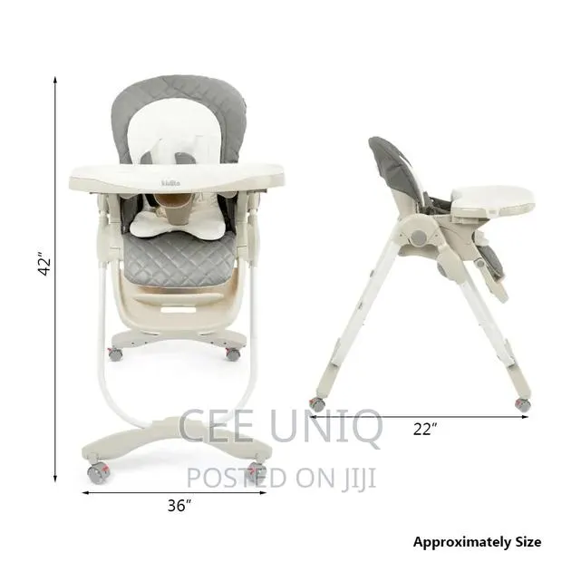 Kidilo Baby Adjustable Wheeler High Chair · Photo 1