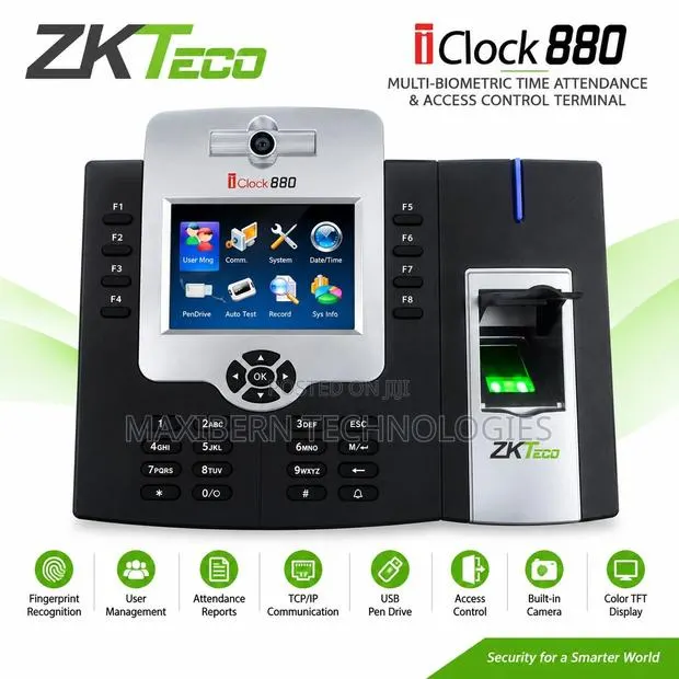 ZKTeco iClock880 Fingerprint Attendance & Access Control · Photo 1