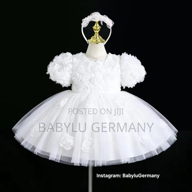 Premium Pure White Dress With Free Hair Band · Photo 1