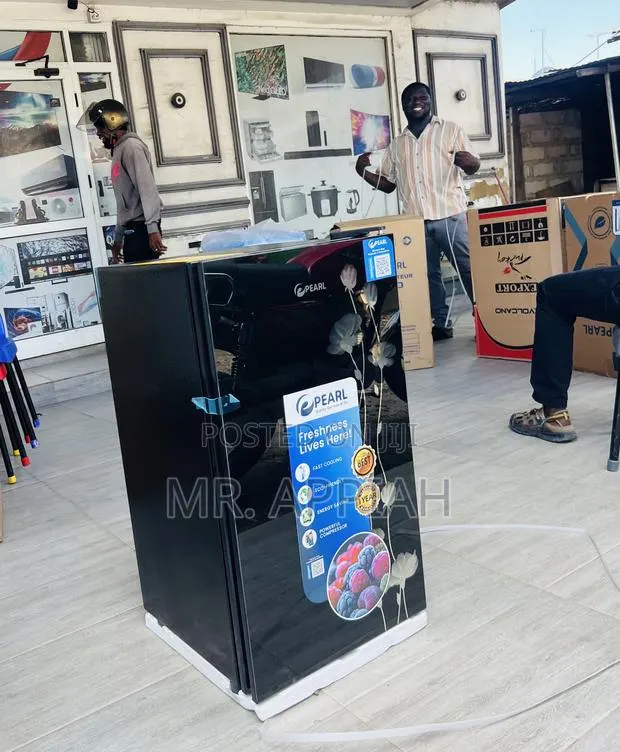 Premium Pearl Pf-109-2b Black Glass Mirror Refrigerator(80l). · Photo 1