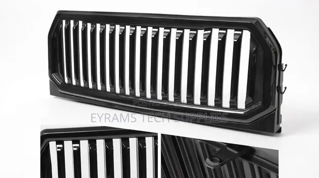 Glossy Black Badgeless Vertical Fence Front Grille