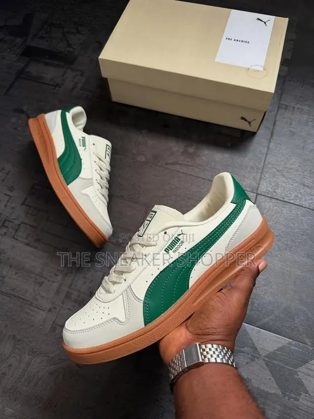 Puma Indoor OG the Archive Collection - White Green Gum Sole · Photo 1