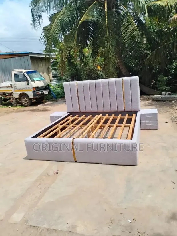 Queen Size Bed Frame With Side Drawers · Photo 1