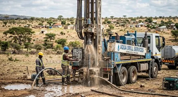 Community Borehole Drilling in Apam · Photo 1