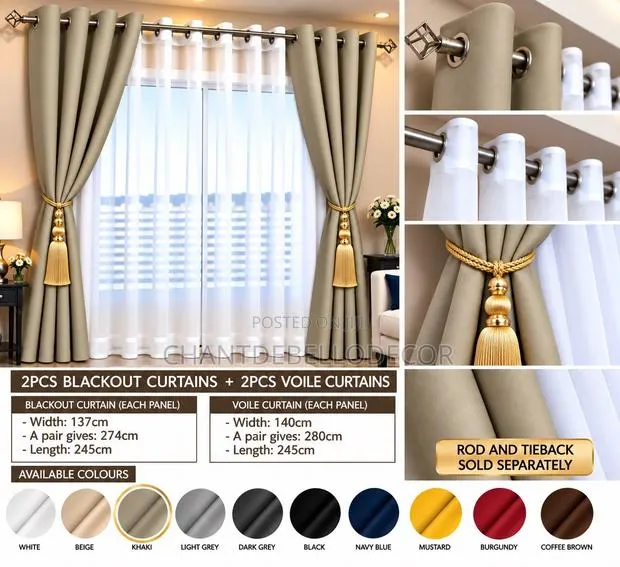 Upgrade Your Home With Beautiful Blackout Curtains With Voile · Photo 1