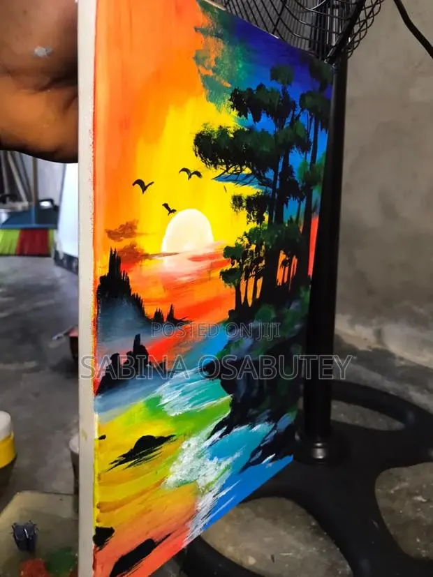 Sunset Landscape Painting · Photo 1