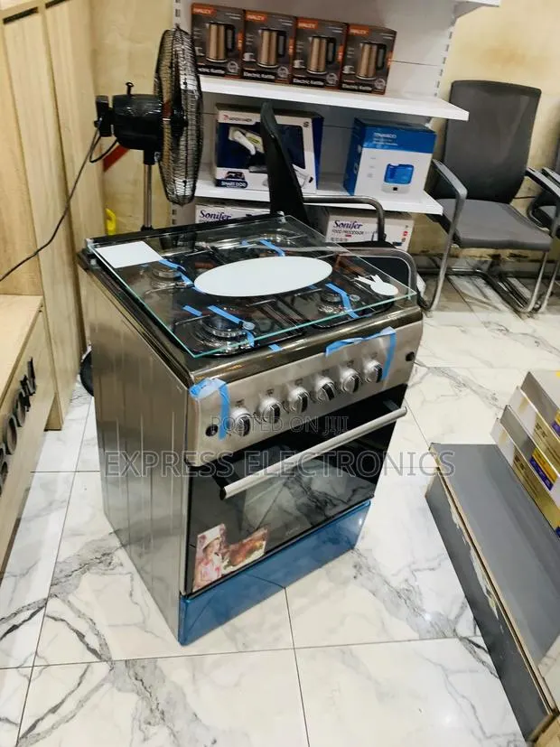 Ultra Modern Sleek New Line Gas Cooker Oven Rotisserie 4burner 60/60 · Photo 1