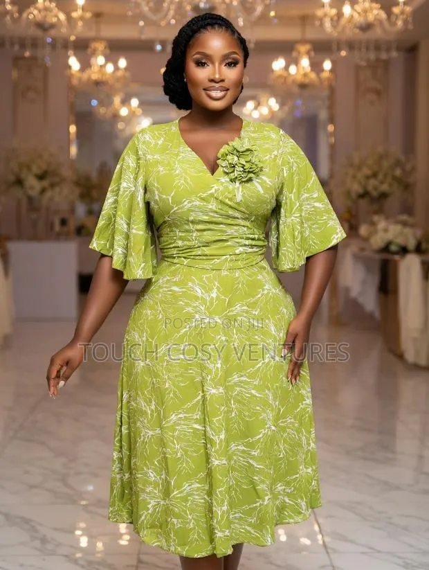 Lime Radiance Floral Wrap Dress (2xl/Uk 14) · Photo 1