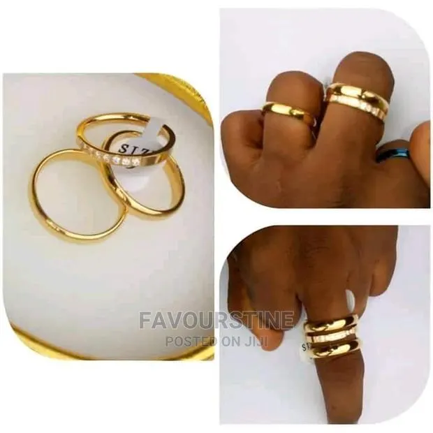 3 Piece Tungsten Anti-Scratch Wedding Ring · Photo 1