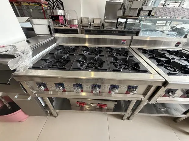Commercial 6 Burner Gas Stove Cooker · Photo 1