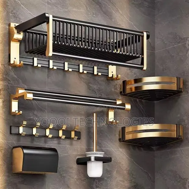 Modern Luxury Black Gold Bathroom Accessories · Photo 1