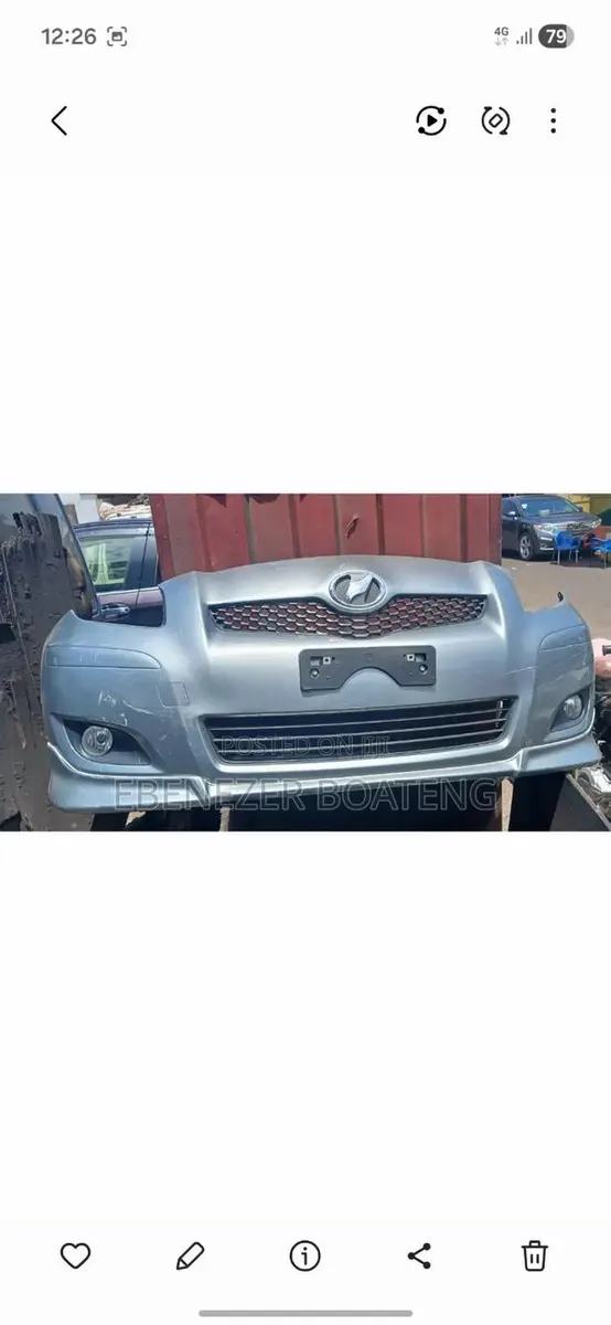 Toyota Vitz 2010 Sports Front Bumper Complete Home Use Neat One · Photo 1