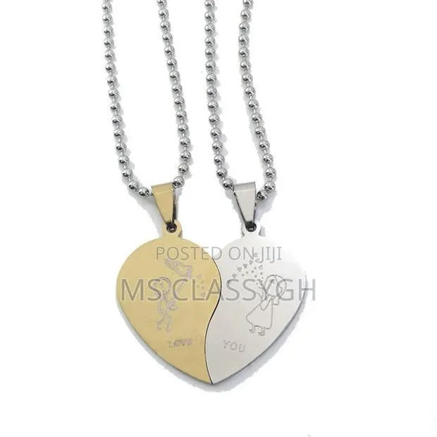 Stainless Pendant Titanium Couple Necklace a Pair of Love · Photo 1