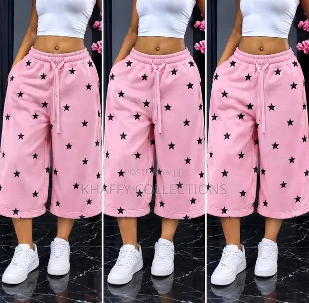 Pink Star Baggy Jorts- Wide Leg Palazzo Pants Free Size · Photo 1