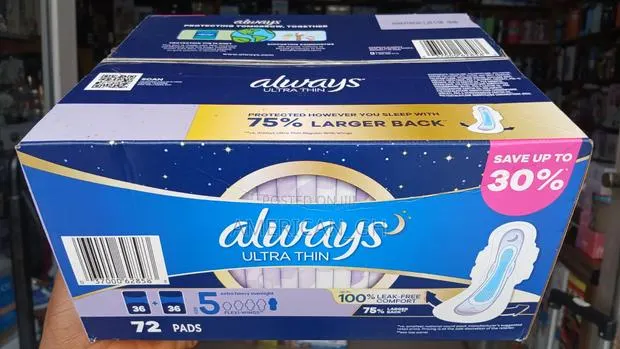 Always Ultra Thin Sanitary Pad, 72 Pads · Photo 1