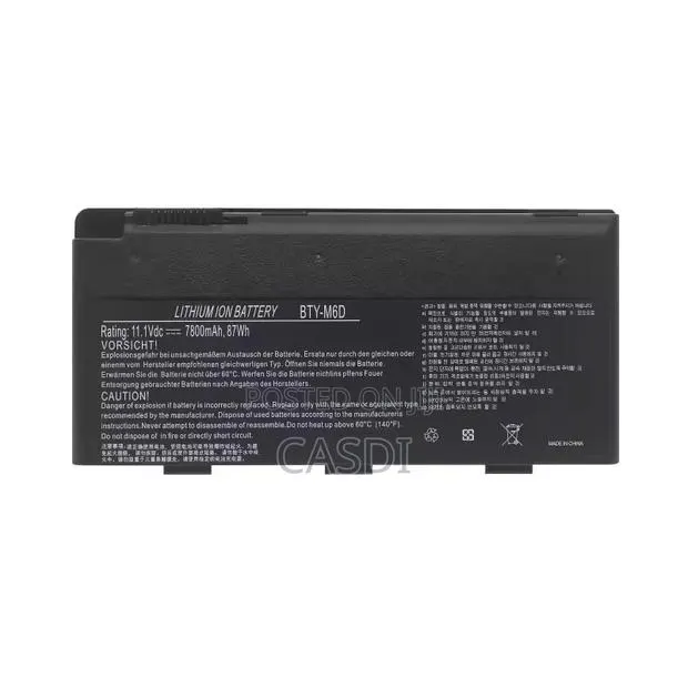 Bty-M6d for Msi Notebook Battery Msi Gt60 Gt70 Gx660 Gx680 Ms-1763 · Photo 1