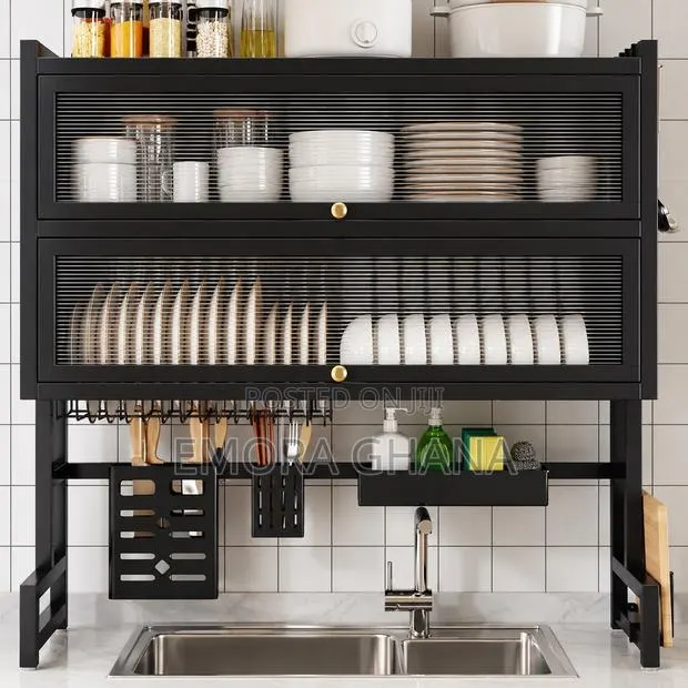 85cm Over Sink Kitchen Dish Rack With Storage Cabinet · Photo 1