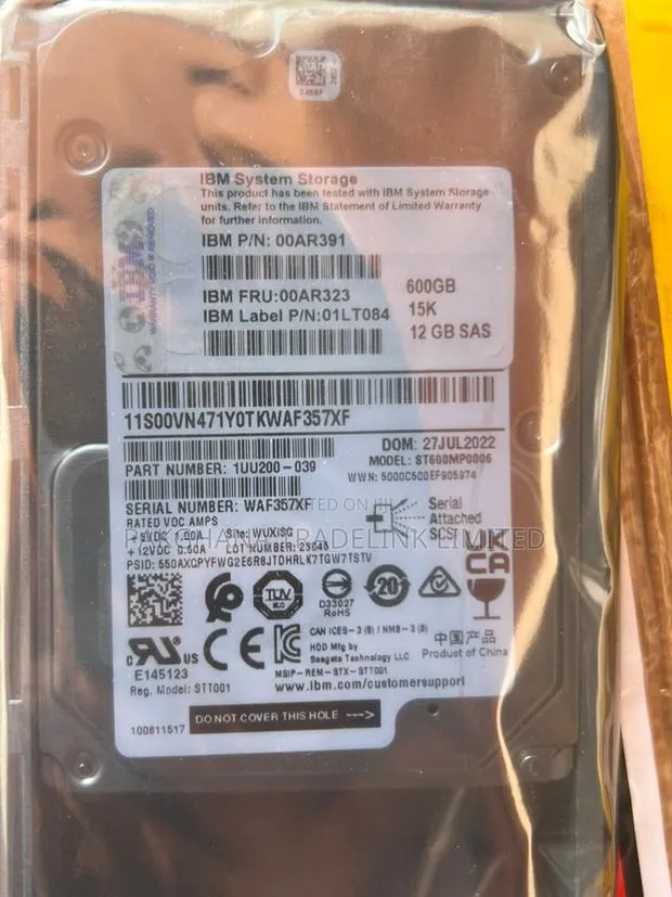 Ibm System Storage 600gb Sas 12gb/S Enterprise HDD – St600mp0006 · Photo 1