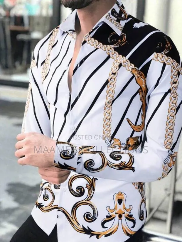 Men’S Printed Long Sleeve Shirt · Photo 1