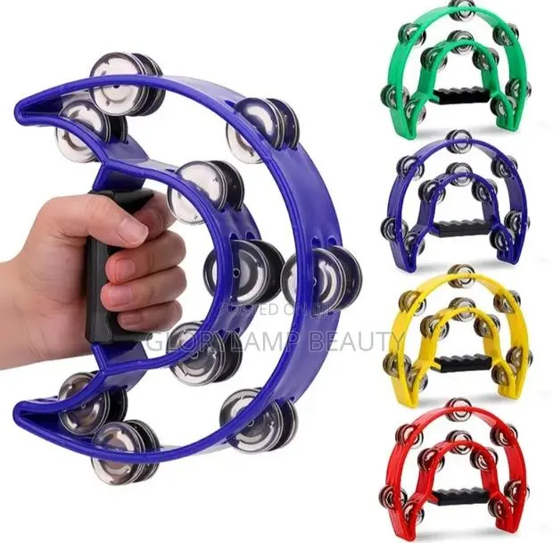 Double Half-Moon Handheld Percussion Tambourine · Photo 1